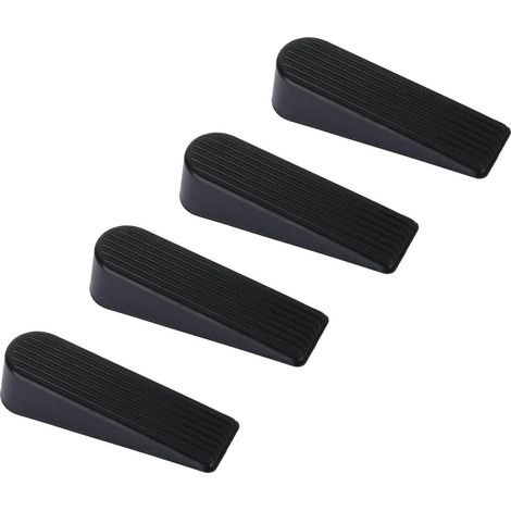 Türstopper-Set, 4er-Pack, aus Gummi, 100 % Silikon, ungiftig, geruchlos, schwarz