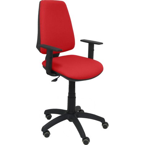 Elche CP bali chaise rouge bras réglables roues de parquet