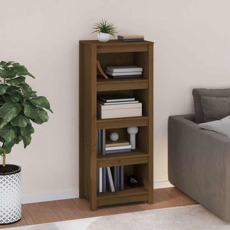 vidaXL Bibliothèque Marron miel 50x35x125,5 cm Bois de pin massif (1/5)