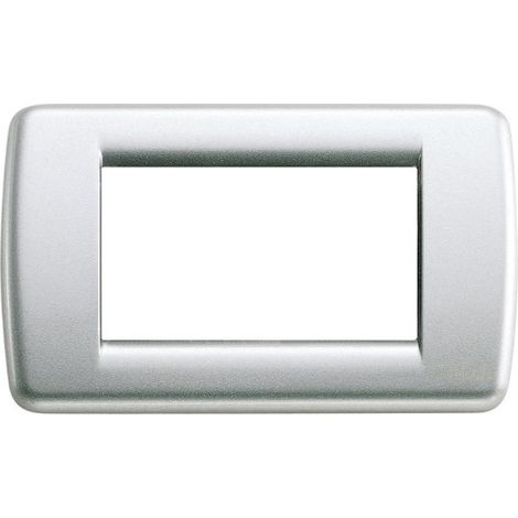 Placca Rondo' 3M Metallo Argento Metallizzato ( VIMAR cod. 16753.21 )
