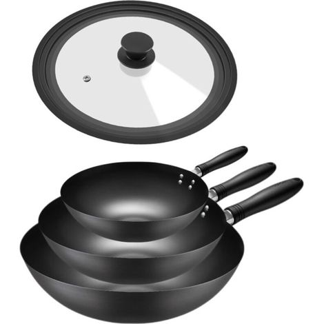 Coperchio universale con valvola di sfiato vapore, adatto a pentole con diametro di 28, 30 e 32 cm, nero. (1/5)