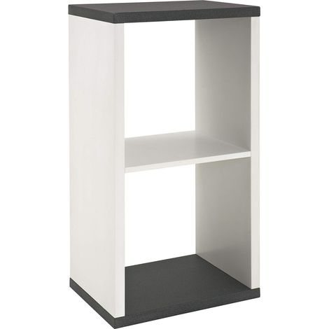 HAKU Scaffale granito look, bianco, MDF - Dim. L 43 cm x A 84 cm x P 30 cm, Stile Moderno (1/3)