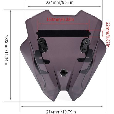 Compatible with Honda CB750 Bumblebee models from 23-24 years ago: Windshield wind deflector + mobile phone navigation mount (1/5)