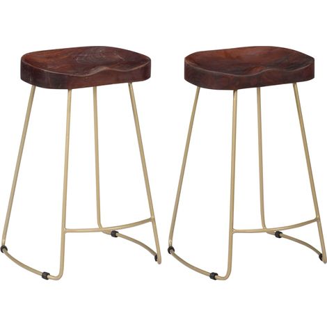 Gavin Barhocker 2 Stk. Massivholz Mango