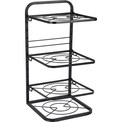 Kitchen 4 Tier Pan Organizer Rack Cookware Holder Stand
