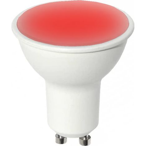 Lampada faretto 8W luce lampadina a led attacco con attacco GU10 da 220V rosso rossa (1/4)