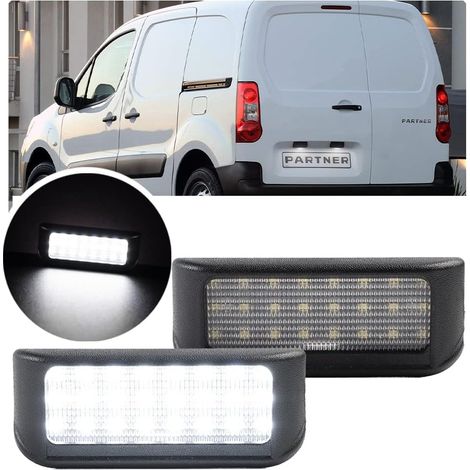 Lot de 2 feux de plaque d'immatriculation LED pour Berlingo II Van Dispatch Spacetourer pour Expert MK2 MK3 Van Tepee pour Combo E Box MPV Proace Verso (1/5)