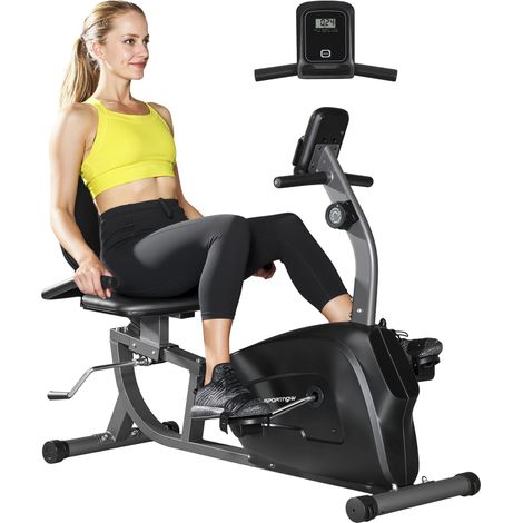Vélo d’appartement, en métal, en plastique, noir, réglable, pour sport à domicile, cardio maison, entraînement fitness (1/5)