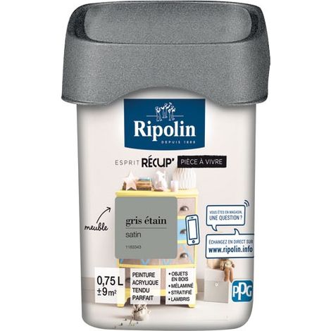 Rip Recup Wohnraumstück Satin 0,75l Anthrazit - Ripolin