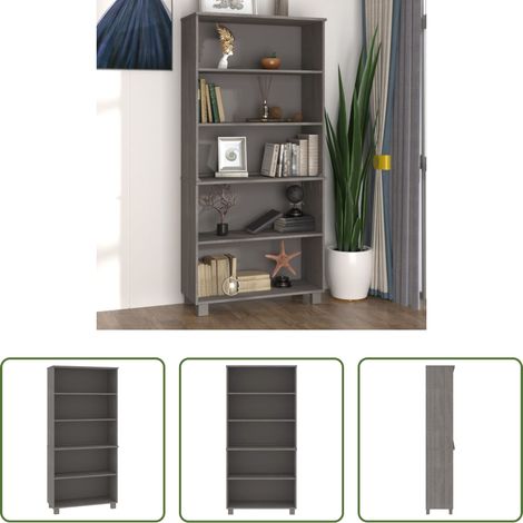 Buffet en bois - Buffet HAMAR Bois massif de pin Gris clair (1/5)