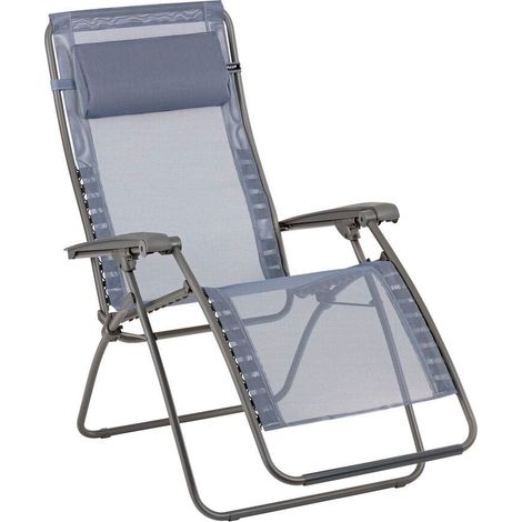 Fauteuil Relax Transat Jardin - Chaise Longue Zéro Gravité - Rsxa Clip - Batyline® Iso - Bleu Ocean - Lafuma Mobilier