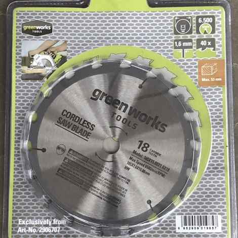 Scie circulaire Greenworks AKS-BL-GW Ø185 mm