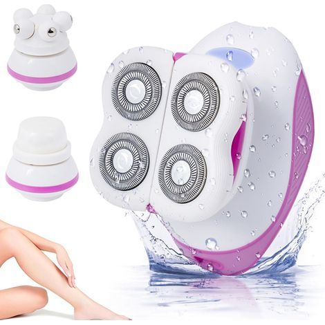 Rasoir électrique 3 en 1 étanche pour femme - Rasoir sans fil pour bikini - Pour enlever les poils des jambes, du visage, du corps et des lèvres (1/5)