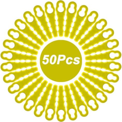 Lames de rechange compatibles avec les coupe-bordures Ryobi, têtes de lames doublement dentelées RAC155, RAC157 et RAC158, lot de 50 (1/5)