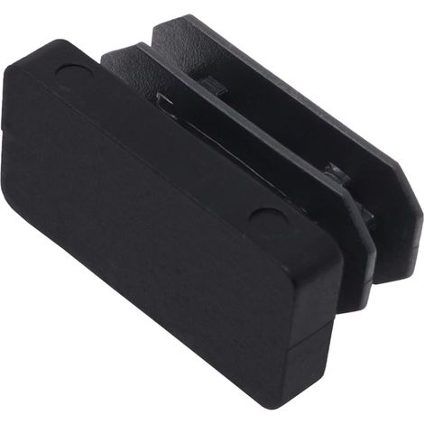 JSSEVN - 50 x Winged insert caps / black / 13x38 mm / rectangular / glider / for tubular legs
