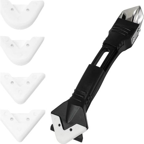 Kit Calfeutrage - Grattoir Silicone Et Lisseur Joints Avec Ouvre Cartouche - Pour Rénovation Salle De Bain Cuisine - 5 Tailles De Joints - 1 Pièce (1/5)