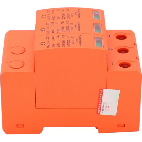 Parafoudre de protection photovoltaïque, signal à distance, triphasé, 20 kA, 1000 V CC (1/5)