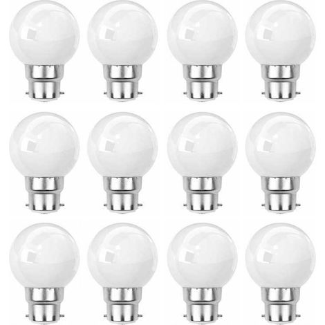 Lot de 12 ampoules Led Blanc B22 Incassables - Guirlandes guinguette - Culot baïonnette (1/5)
