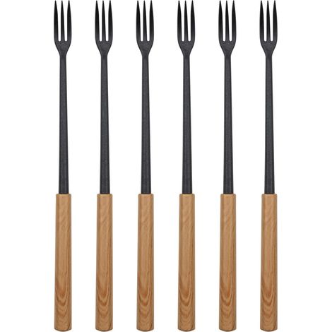 Käsefonduegabeln "Wood" 6er Pack