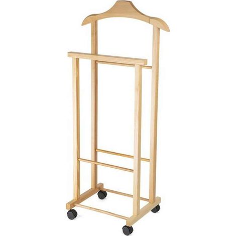 Compactor - Appendiabiti 97x33x29 cm, con ruote, legno chiaro RAN7876