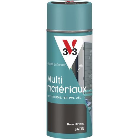 Peinture extérieure Multi-matériaux V33 Brun havane Satin 400ml