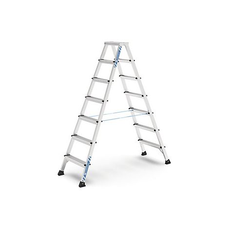 Escalera de peldaños profesional  anodizada  ascenso por ambos