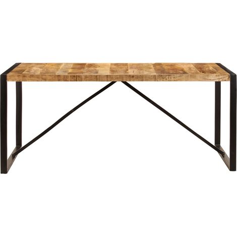 INLIFE Table de salle à manger Bois de manguier brut 180 cm (1/5)