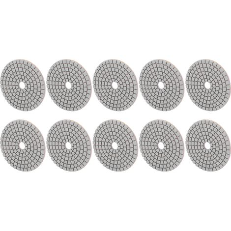 Lot de 10 disques de ponçage diamantés de 7,6 cm (3 pouces) pour le polissage du marbre, du béton et de la pierre (grain 3000).