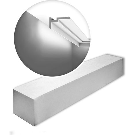 Orac Decor CX197-box MODERN U-STEPS1 Box 12 pieces Cornice moulding Moulding for indirect lighting contemporary design white  24 m