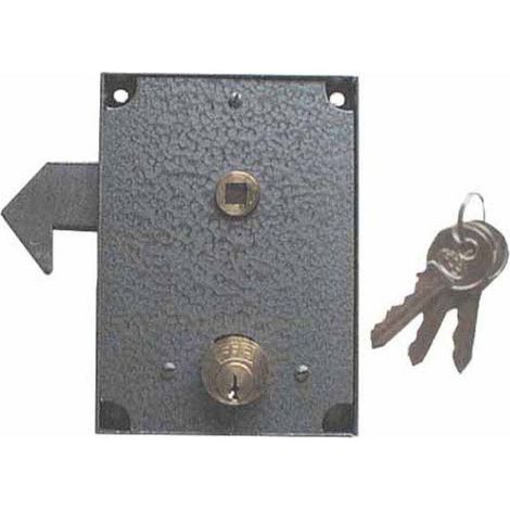 Serrure de portail coulissant avec cylindre court droit 50 Fpb