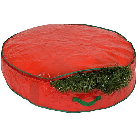 Borsa per la conservazione di alberi di Natale artificiali, smontati, fino a 2,7 m di altezza, resistente, impermeabile, con cerniera e manici per il trasporto (1/5)
