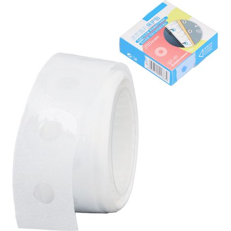 Autocollants de renfort perforés pour bricolage, en PVC imperméable, faciles à utiliser, transparents. (1/5)
