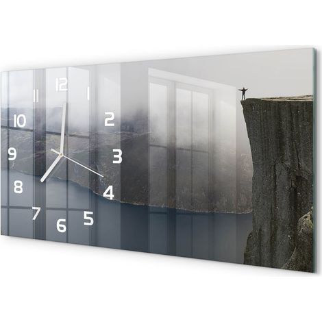 Horloge Murale Chambre 60x30 cm Design Horizontal Sans Tic-Tac Falaise norvégienne (1/5)