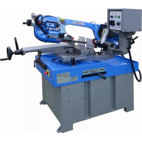Scie à ruban Promac SX823DG 400V 1,1kW manuelle à descente assistée 2 vitesses avec socle en tôle (1/2)
