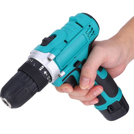 Tournevis électrique sans fil avec batterie Li-ion 12 V et perceuse à 2 vitesses - (1 batterie) (1/5)