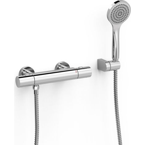 Robinet thermostatique mural Over-wall pour doucheDouchette à main Chrome - TRES 19016419 (1/2)