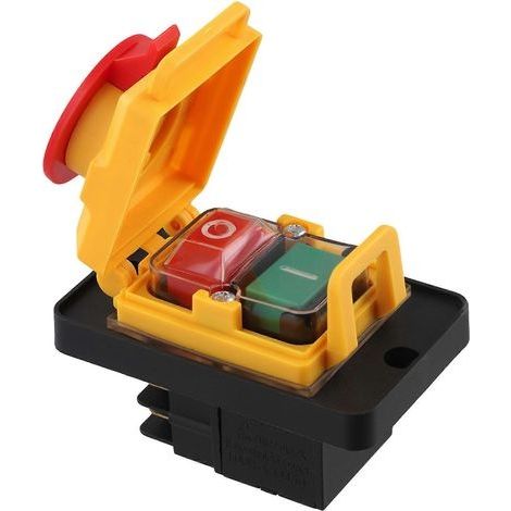 Interrupteur électromagnétique à bouton magnétique KJD12 16A 250V pour outils électriques, protection contre les sous-tensions et les surcharges (1/3)