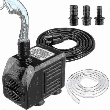 Pompe à eau pour fontaine, pompe submersible de 150 gallons/heure (8 watts, 600 litres/heure), petite pompe à eau silencieuse pour fontaine extérieure (1/5)