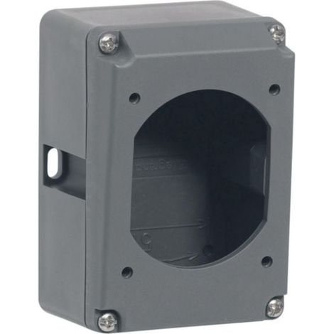 Boîtier réversible simple Hypra pour prise 2P+T IP44 et IP66/67-55 16A - plastique - LEGRAND
