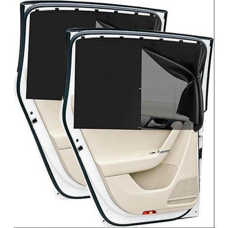 Pare Soleil Voiture Bébé, Rideau Magnétique Double Couche Protection UV, Fenêtre Latérale Réglable pour Enfants et Adultes, Ajustement Universel la Plupart des Véhicules (1/5)