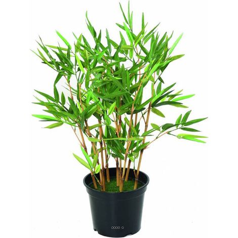 Bambou Artificiel finition mousse verte H 60 cm Vert - dimhaut: H 60 cm - couleur: Vert