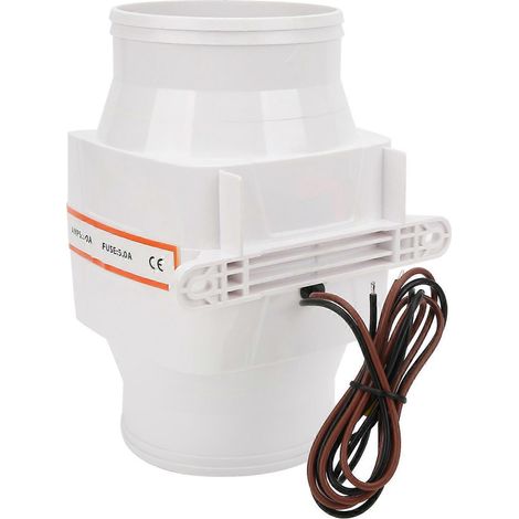 Souffleur d'air de cale électrique en ligne étanche blanc 4 pouces 270 CFM pour bateau, 24 V CC (1/5)
