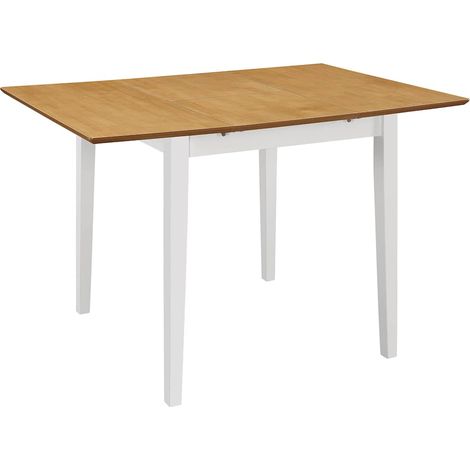 Table à manger Scandinave - Table de salle à manger extensible Blanc (80-120) x 80 x 74 cm MDF BV389585 - BonneVie (1/5)