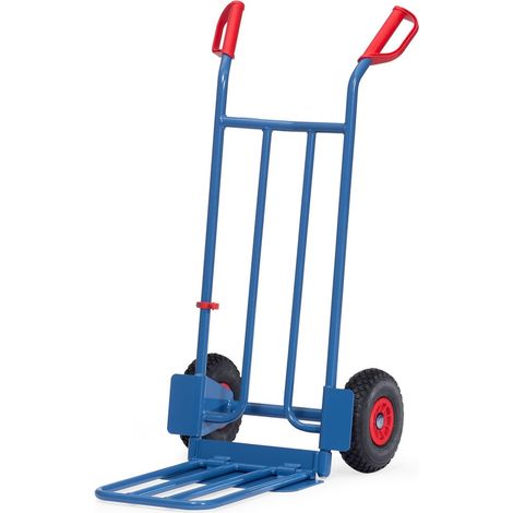 Fetra Stahlrohrkarre mit Klappschaufel, Höhe 1150mm, mit PU-Bereifung (1/2)