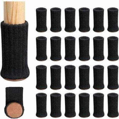 Set of 24 knitted furniture leg socks, chair pads, chair feet, non-slip furniture shoes, prevents scratches and noise, suitable for chair legs