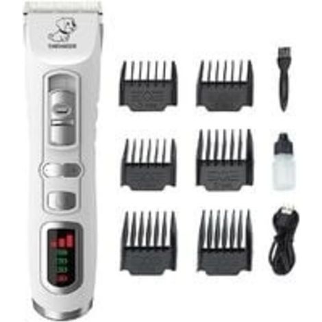 Tondeuse pour chien - Tondeuse professionnelle 3 modes pour chien et chat pour poils longs et épais, tondeuse électrique rechargeable sans fil avec batterie 2200 mAhdyk-alovez (1/4)