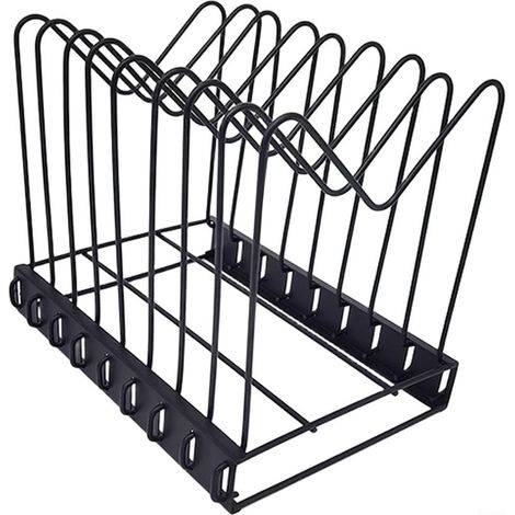 Organiseur de fichiers en métal à 8 sections pour documents A4 – Séparateur réglable de rangement de bureau, noir, 28 x 24 cm (1/5)