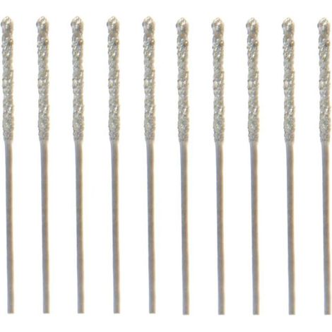 20-teiliges Set 0,8 mm diamantbeschichteter Spiralbohrer für Fliesen, Stein und Glas