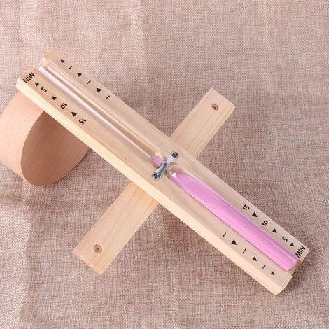 Clessidra a sabbia, in legno resistente al calore, ideale per sauna, con calibrazione precisa, 30 minuti, colore rosa. (1/5)