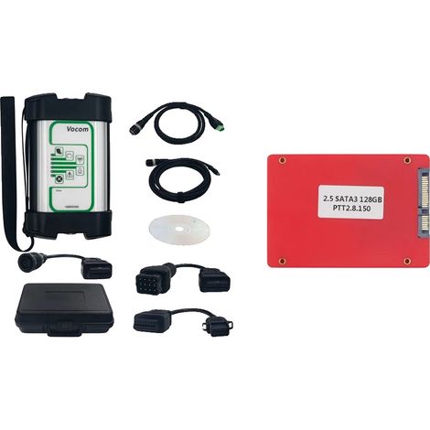 Vocom 88890300, Interfaz de actualización en línea, Compatible con la herramienta de diagnóstico para camiones VoIvo, VOCOM A 2.8.150 SSD (1/2)
